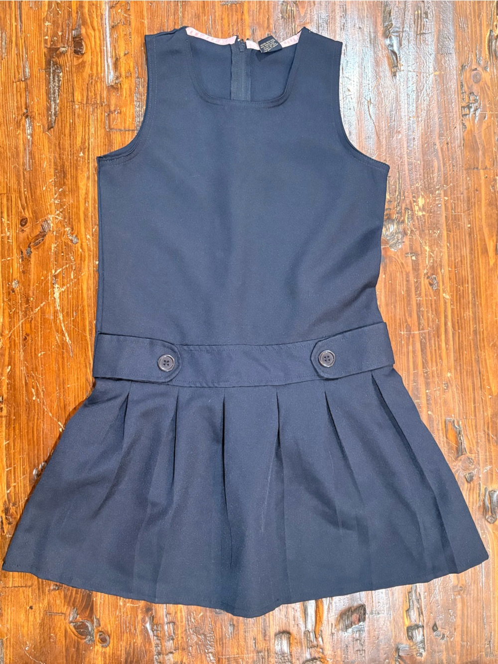 Girls Navy Pleated School Jumper Dress U.S. Polo Assn size 12